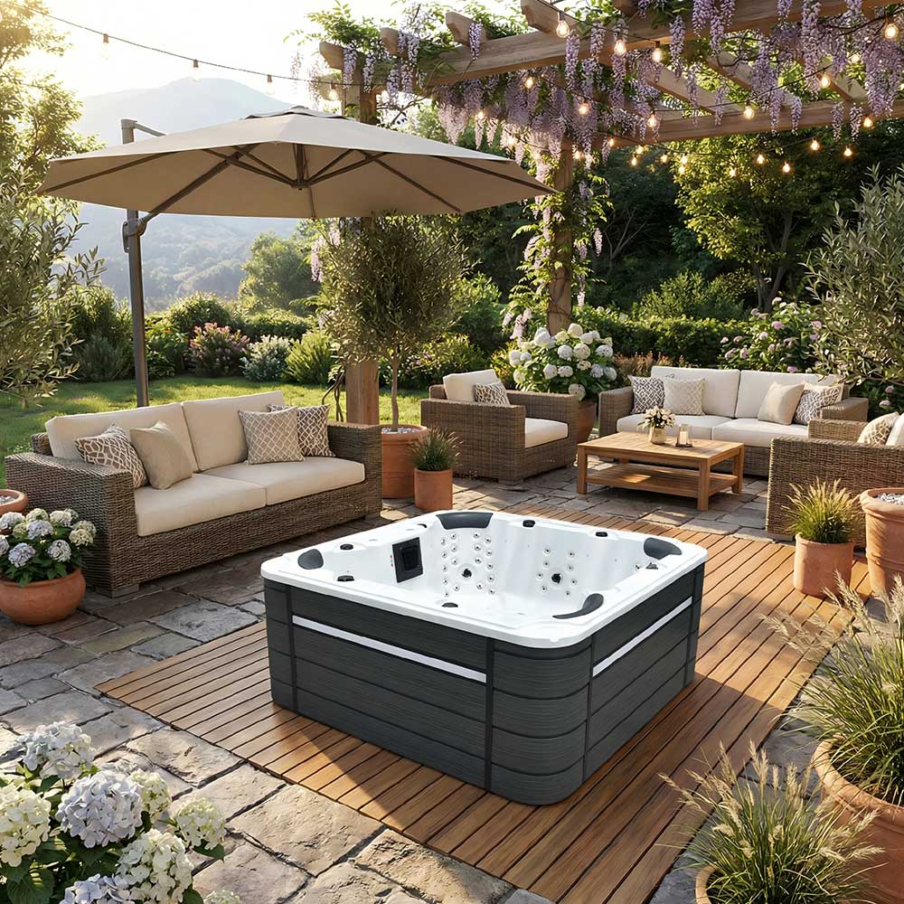 BG-8812 6-Person Hot Tub with Lounger | BIGEER