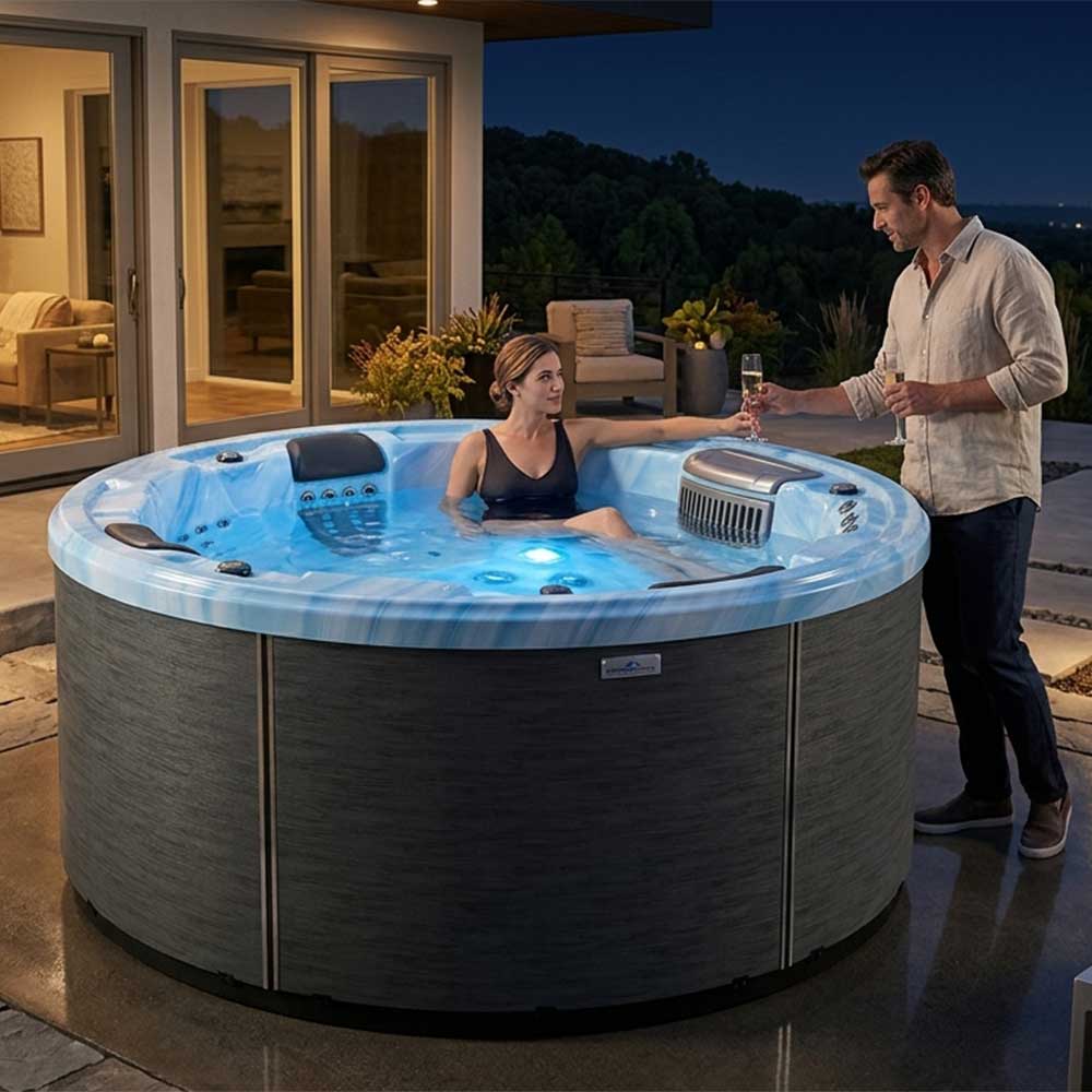 BG-8805 6-Person Round Hot Tub | BIGEER