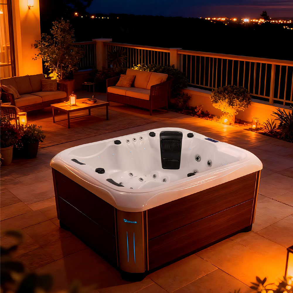 BG-8891 3-Person Dual Lounger Hot Tub | BIGEER