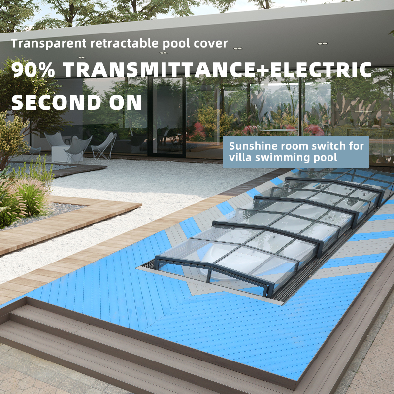 Transparent Retractable Pool Cover | BIGEER