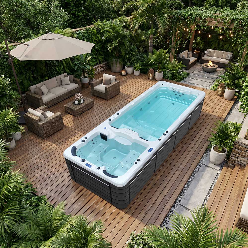 BG-6610 Dual Zone Swim Spa & Hot Tub Combo | BIGEER