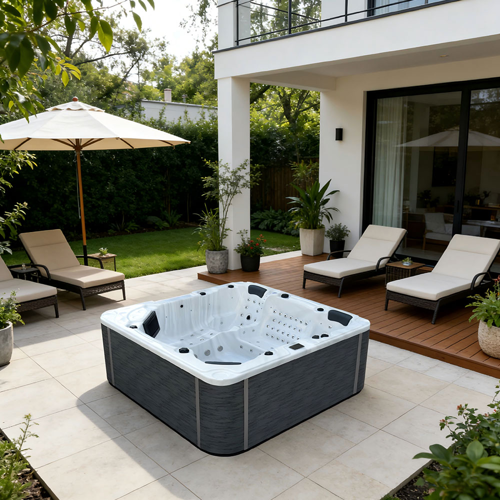 BG-8836 5-Person Dual Lounger Hot Tub | BIGEER