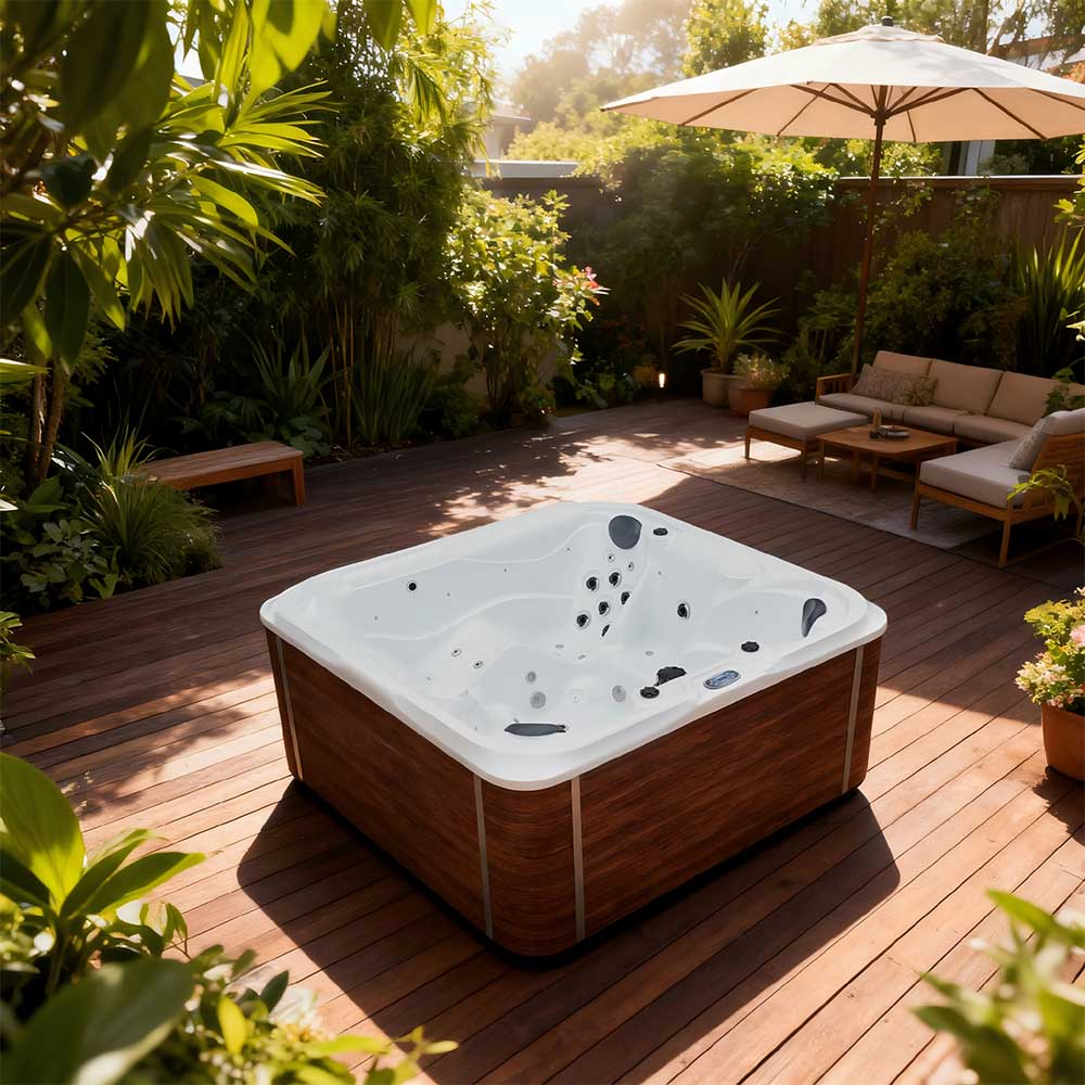 BG-8858 5-Person Hot Tub with Lounger | BIGEER